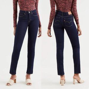 LEVI'S 312 Slim Shaping Jeans with High Waist Dark Wash Size 28